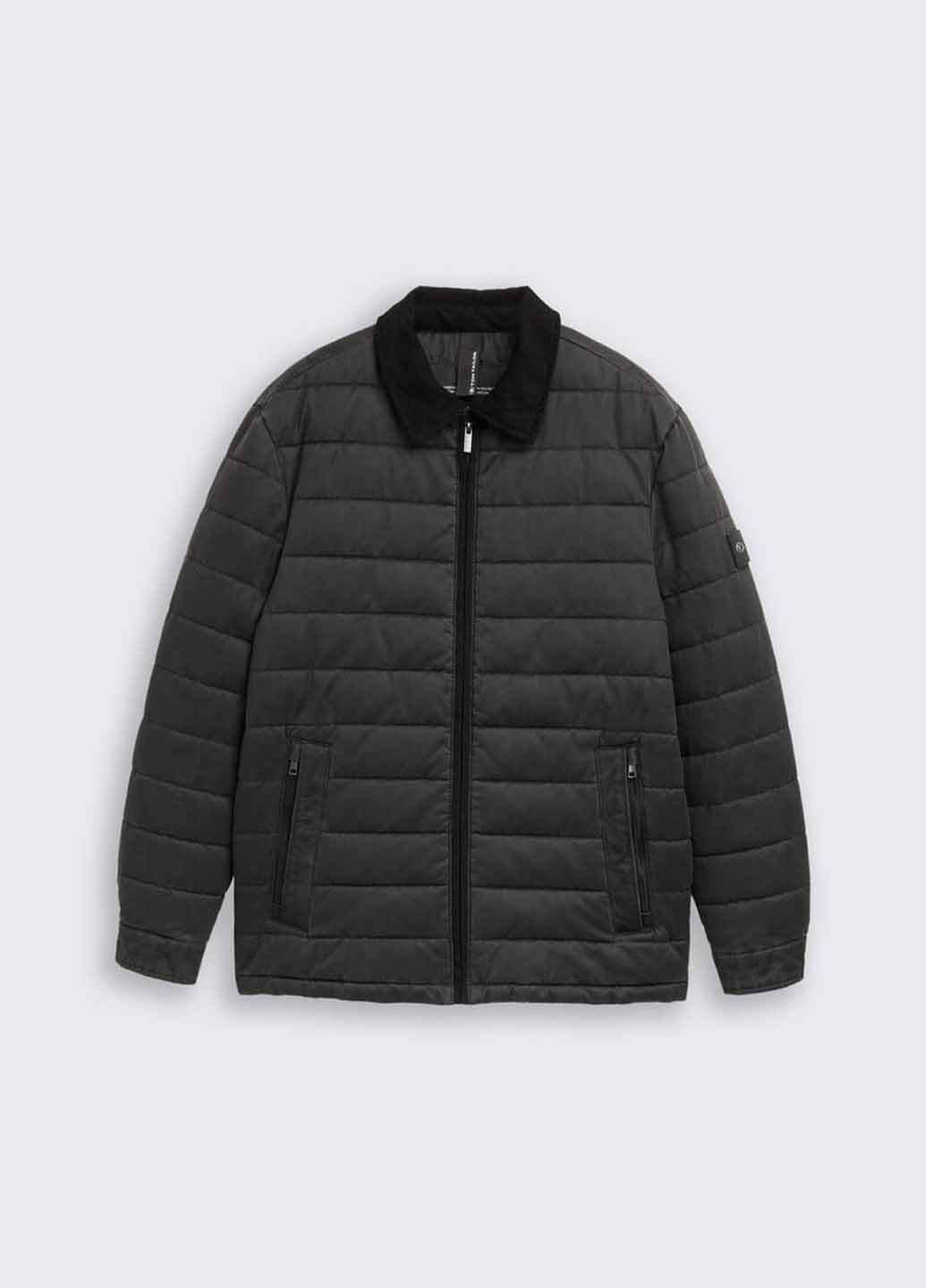 Черная демисезонная куртка Tom Tailor