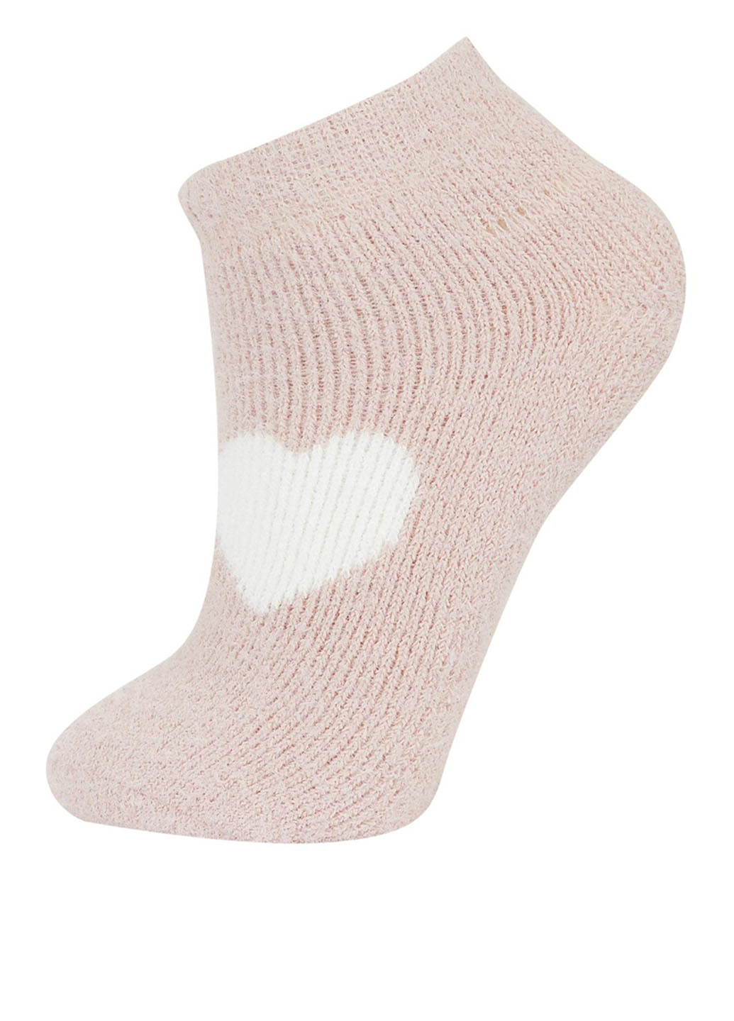 Носки DeFacto с уплотненным носком сердечки бежевые повседневные