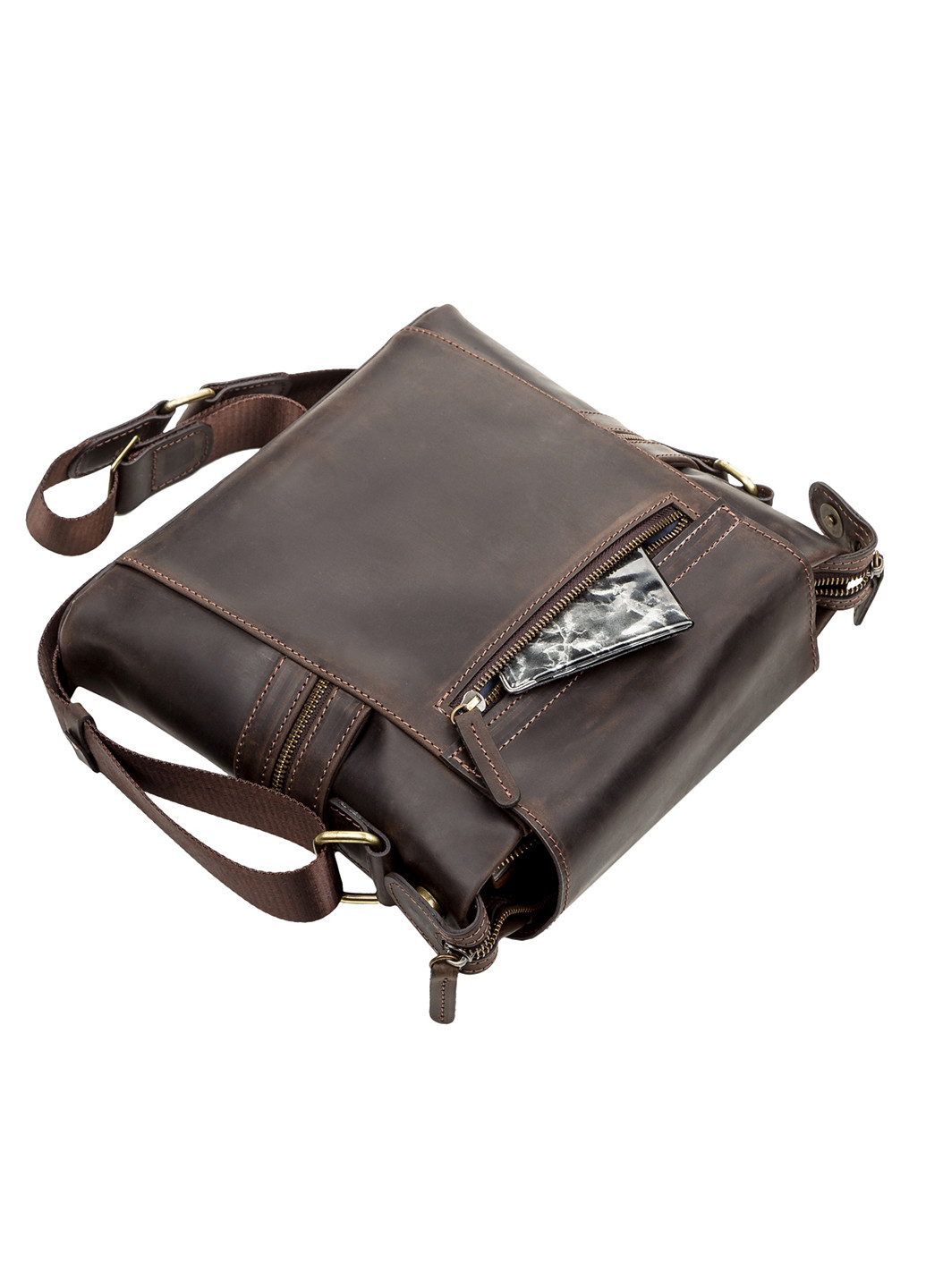 Мужская кожаная сумка 25х28х6 см Shvigel (252129810)