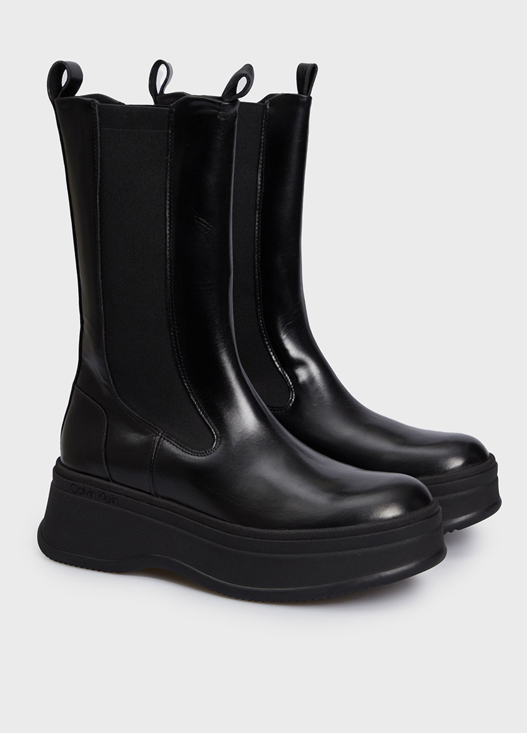 Черные зимние полусапоги Calvin Klein