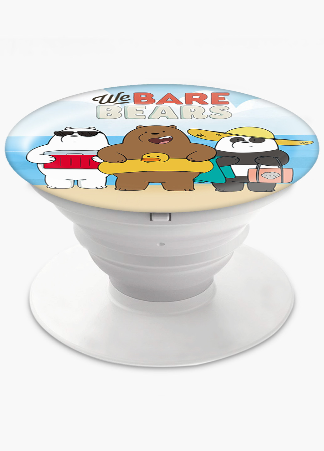 Попсокет (Popsockets) держатель для смартфона Вся правда о медведях (We Bare Bears) (8754-2893) Черный MobiPrint (229014761)