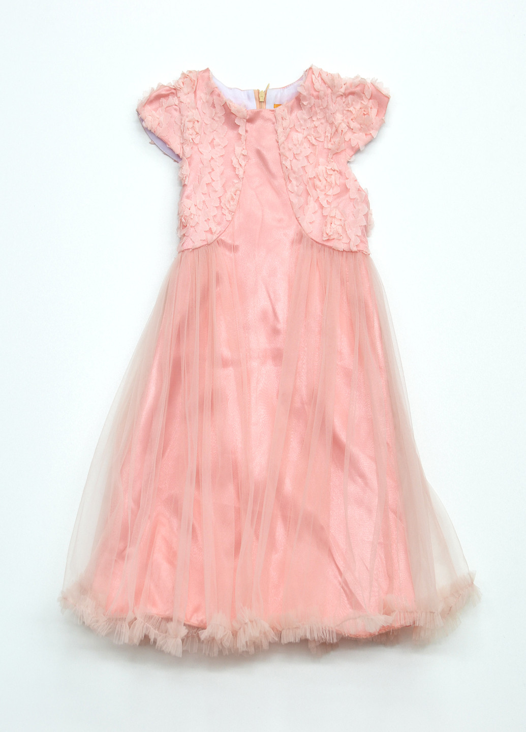 Розовое кэжуал платье золушка Piccolo L однотонное