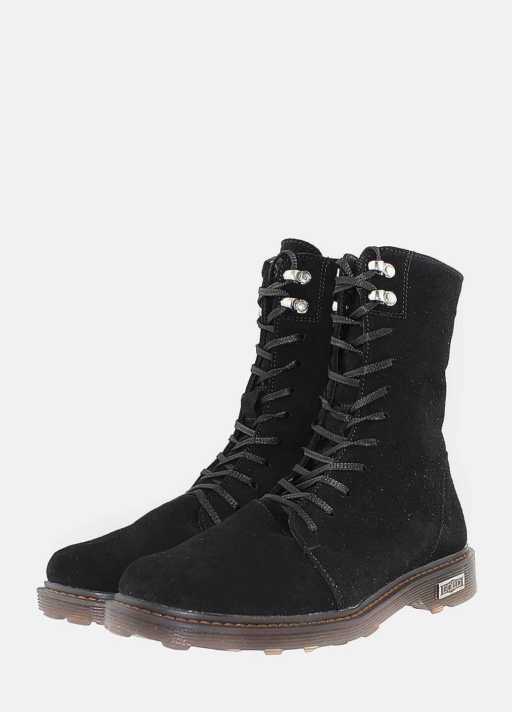Зимние ботинки rdl48-8-11 черный Daragani из натуральной замши