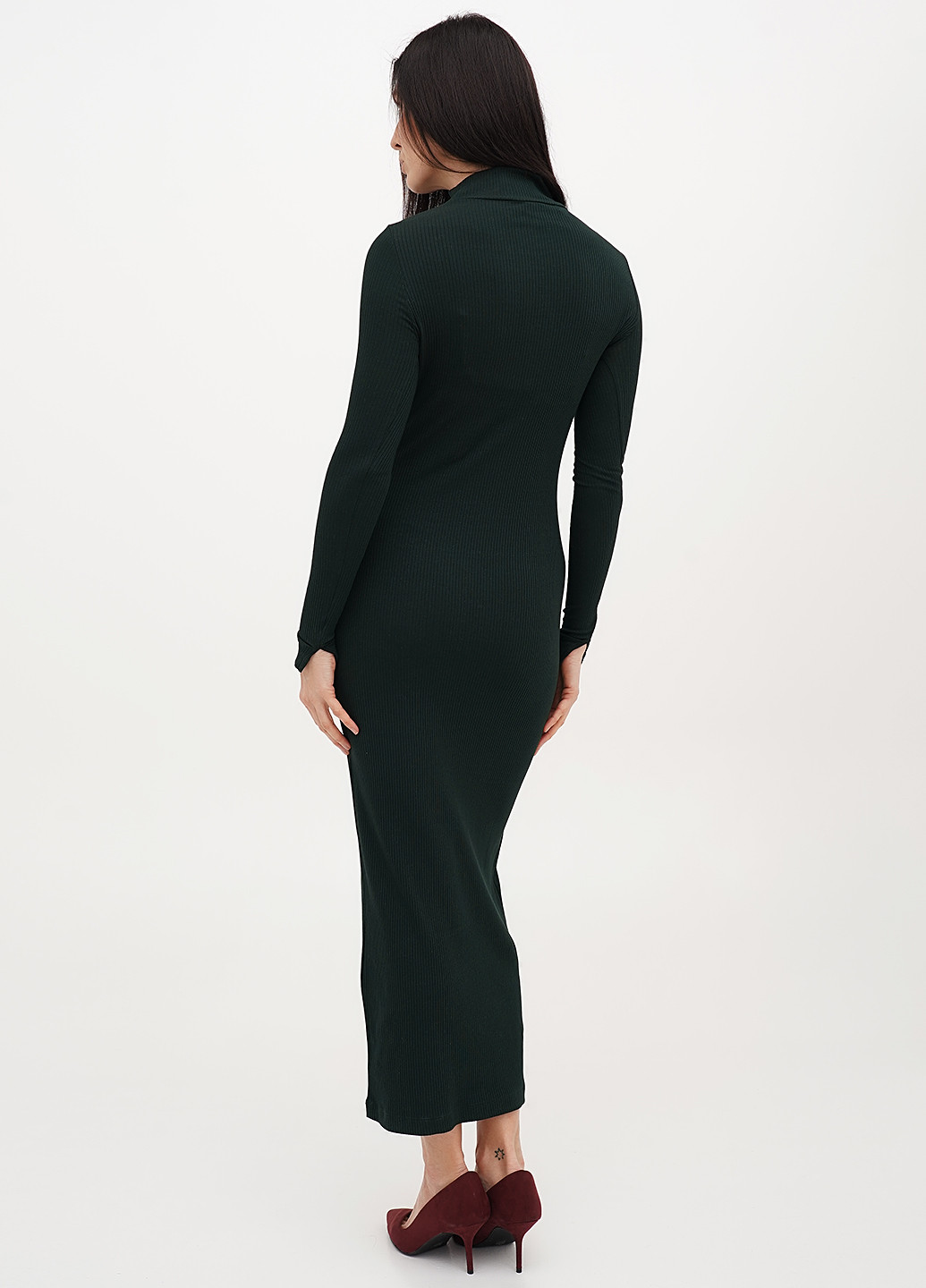 Темно-зелена кежуал сукня сукня-водолазка, силуетна Whistles однотонна