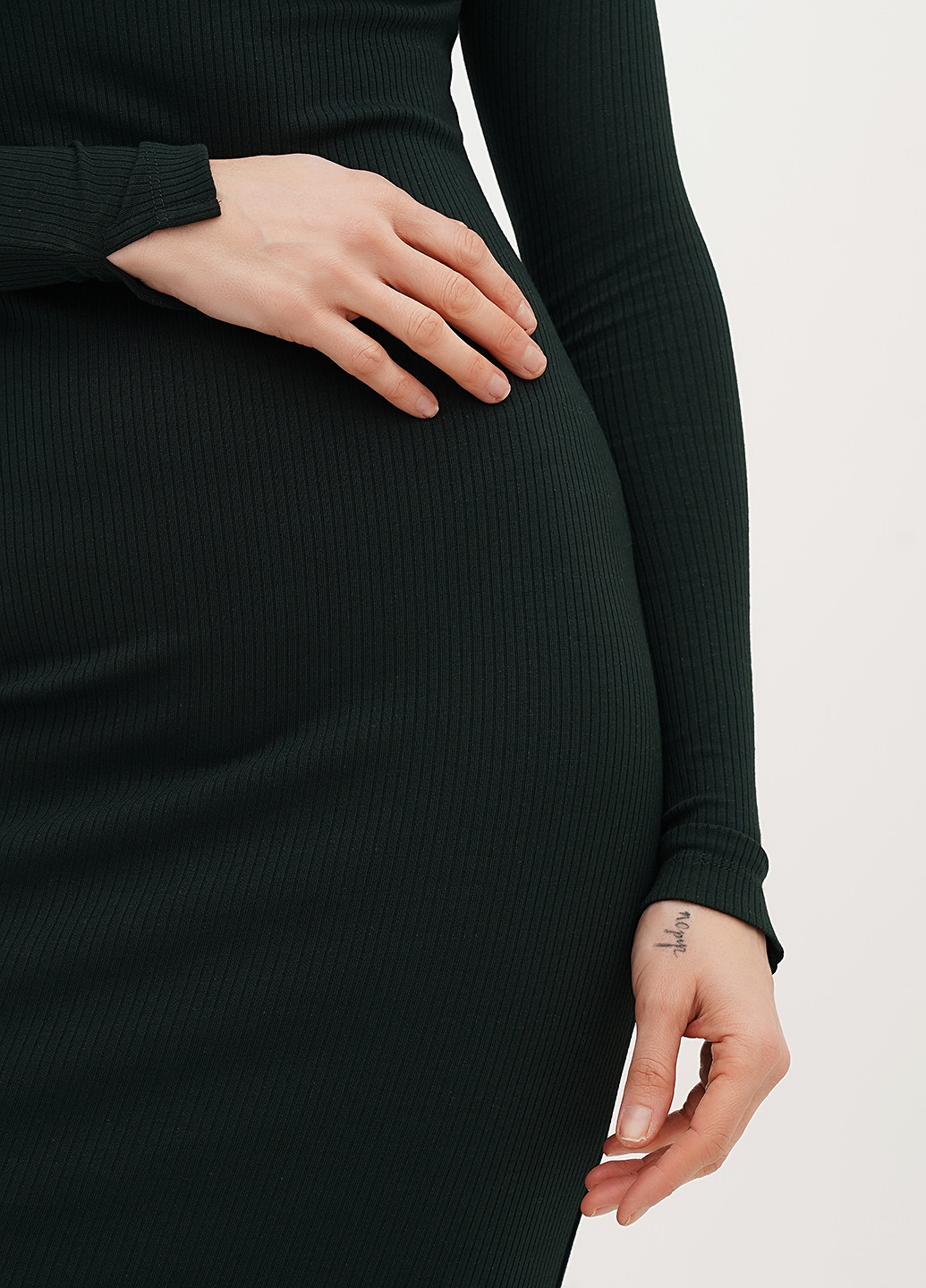 Темно-зелена кежуал сукня сукня-водолазка, силуетна Whistles однотонна