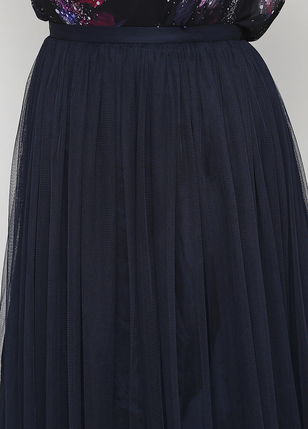 Темно-синяя кэжуал однотонная юбка Adrianna Papell клешированная