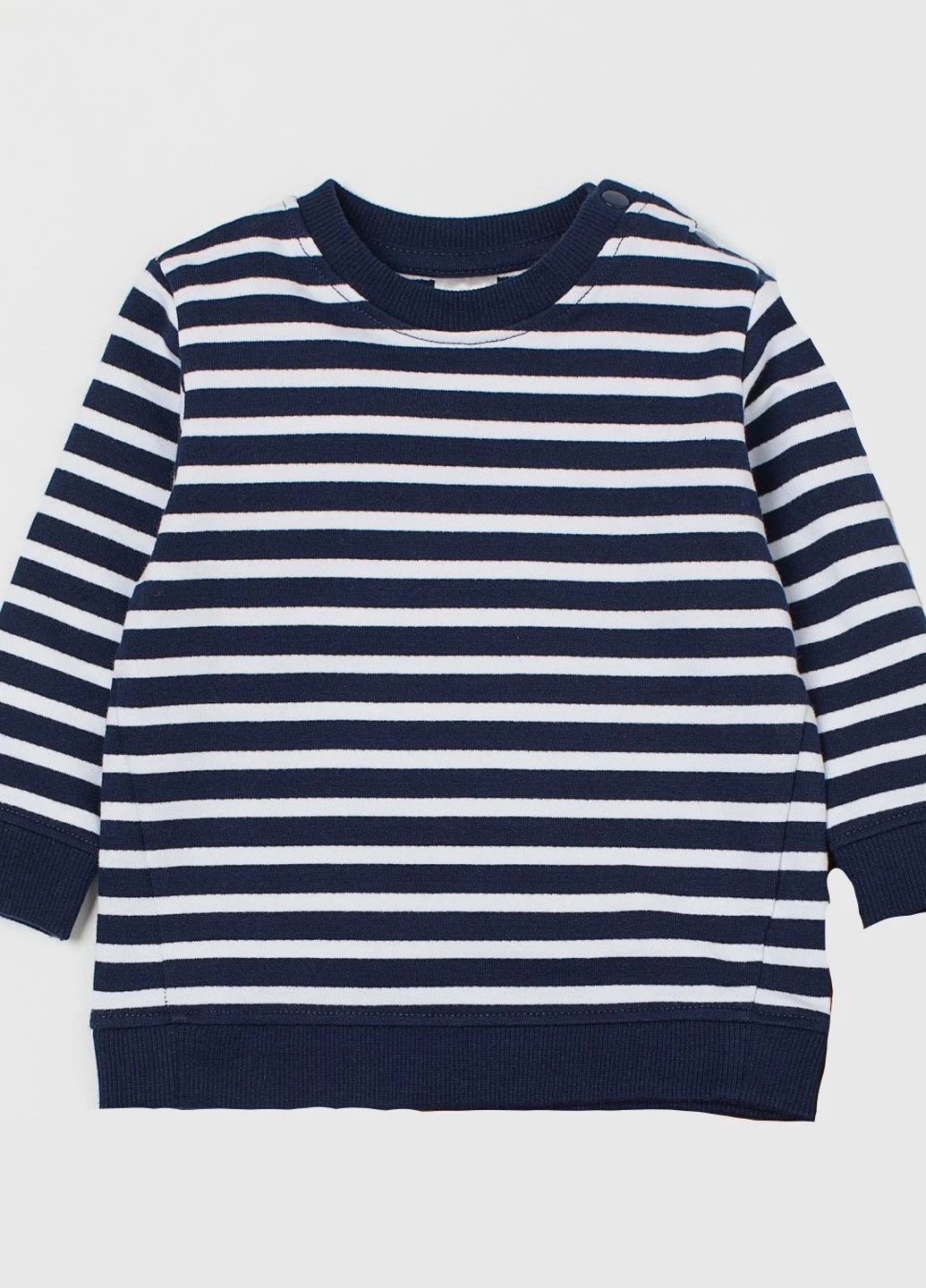 H&M світшот однотонний білий кежуал бавовна