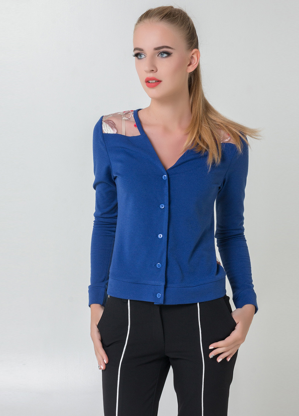 Синий демисезонный кардиган Azuri