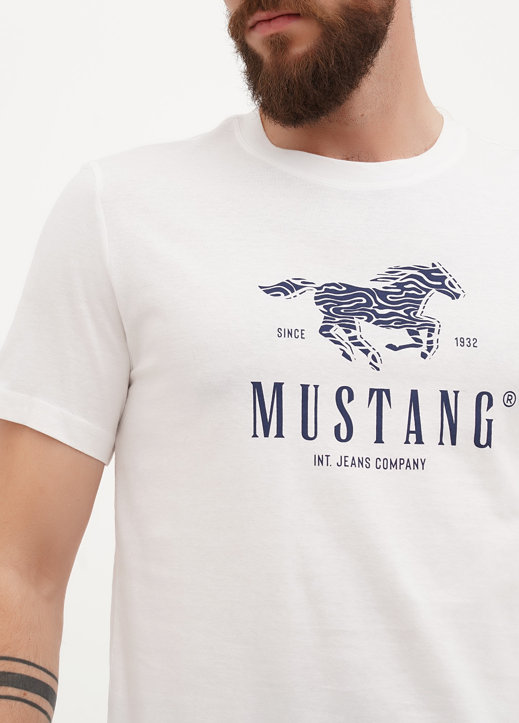 Біла футболка Mustang