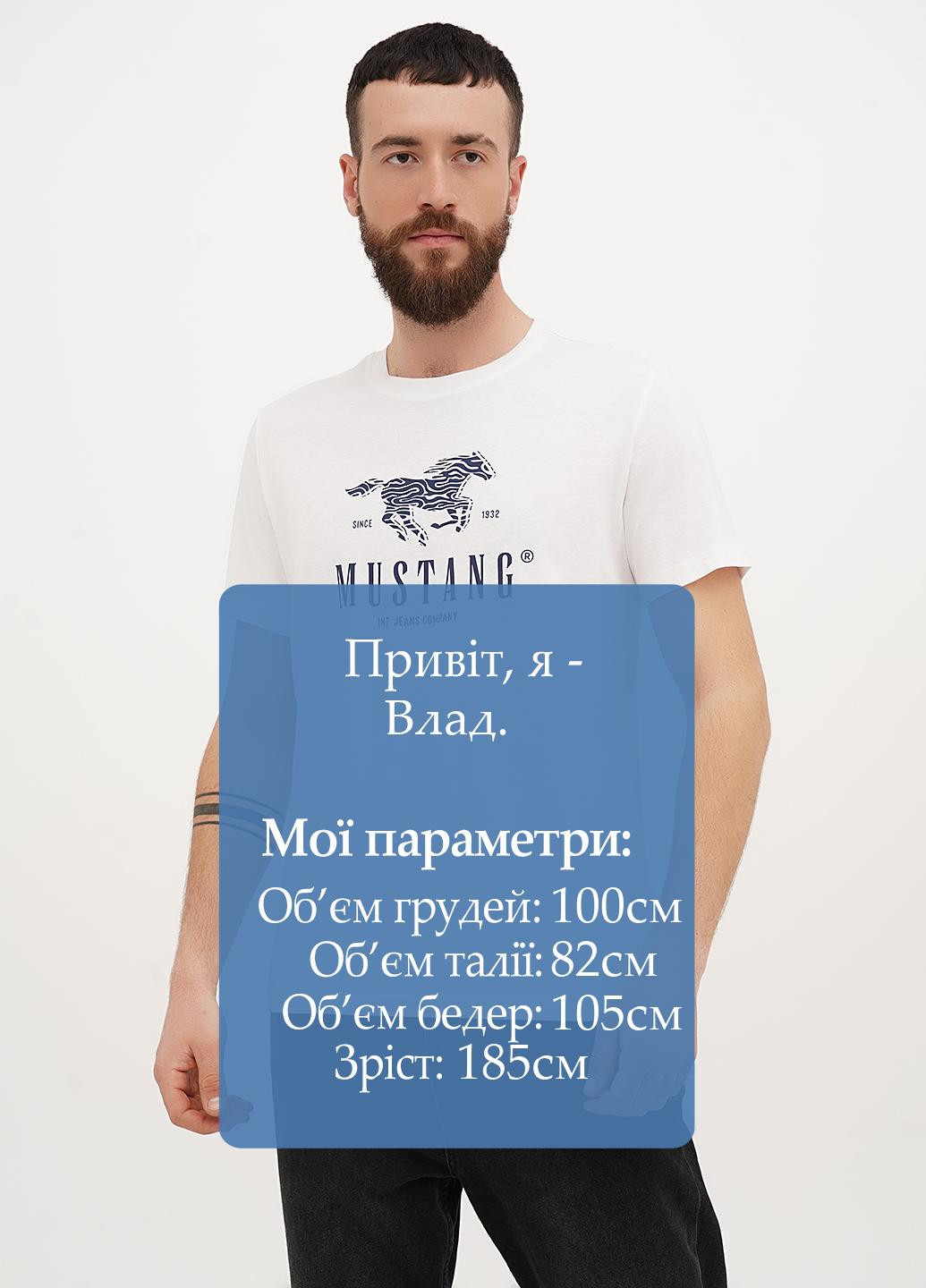 Біла футболка Mustang