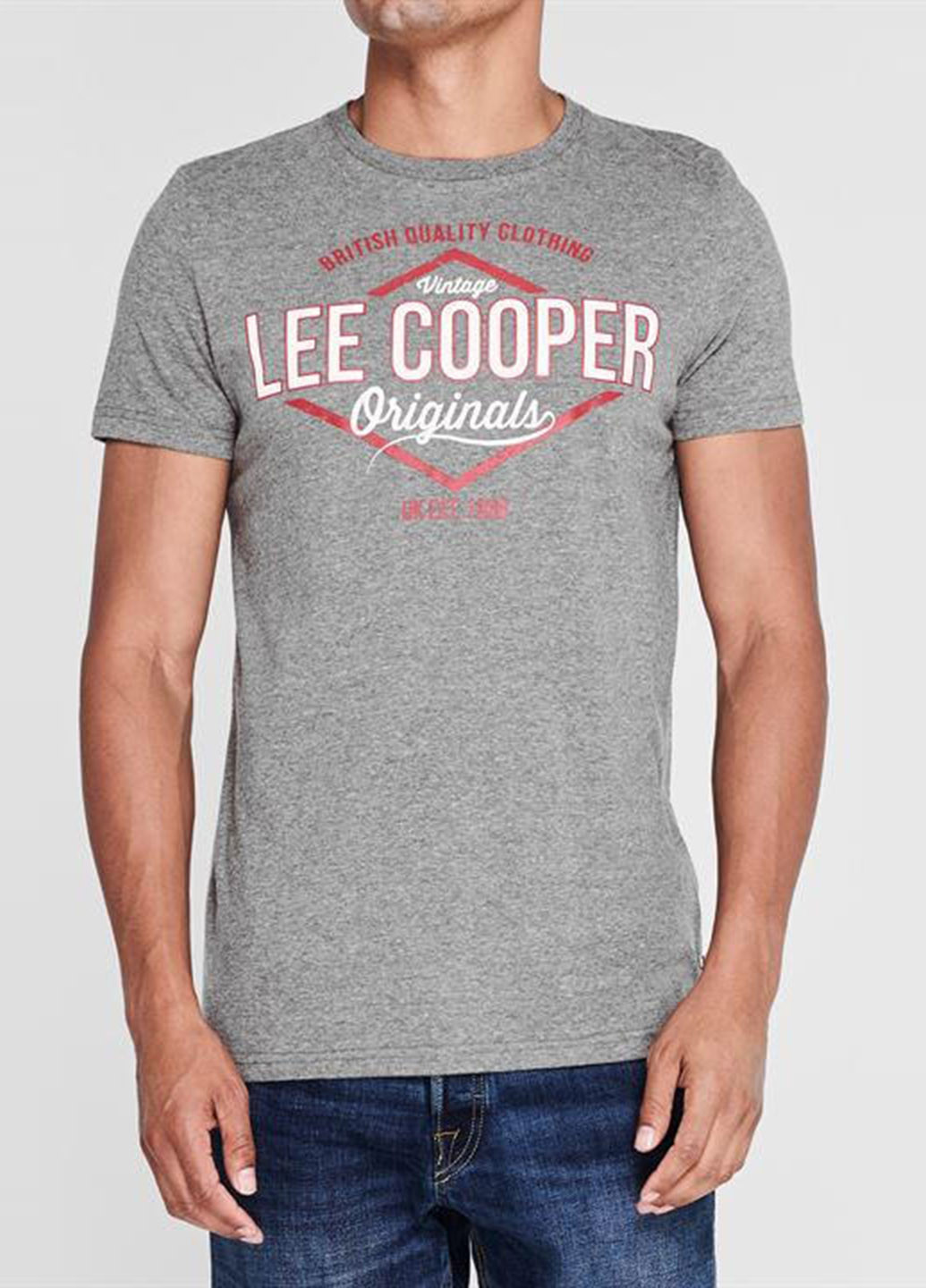 Графитовая футболка Lee Cooper