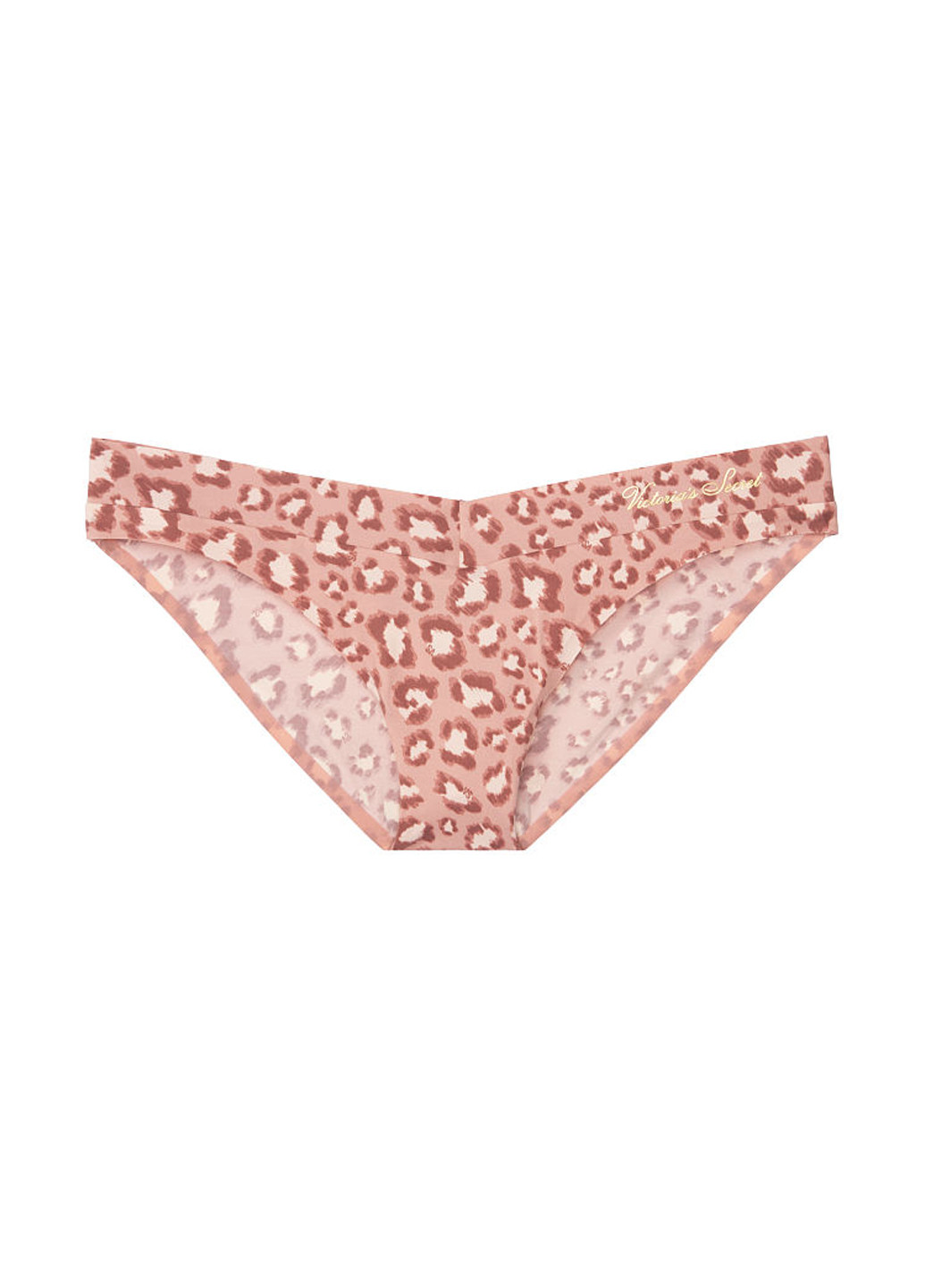 Трусы Victoria's Secret бикини розово-коричневые повседневные полиамид, микрофибра