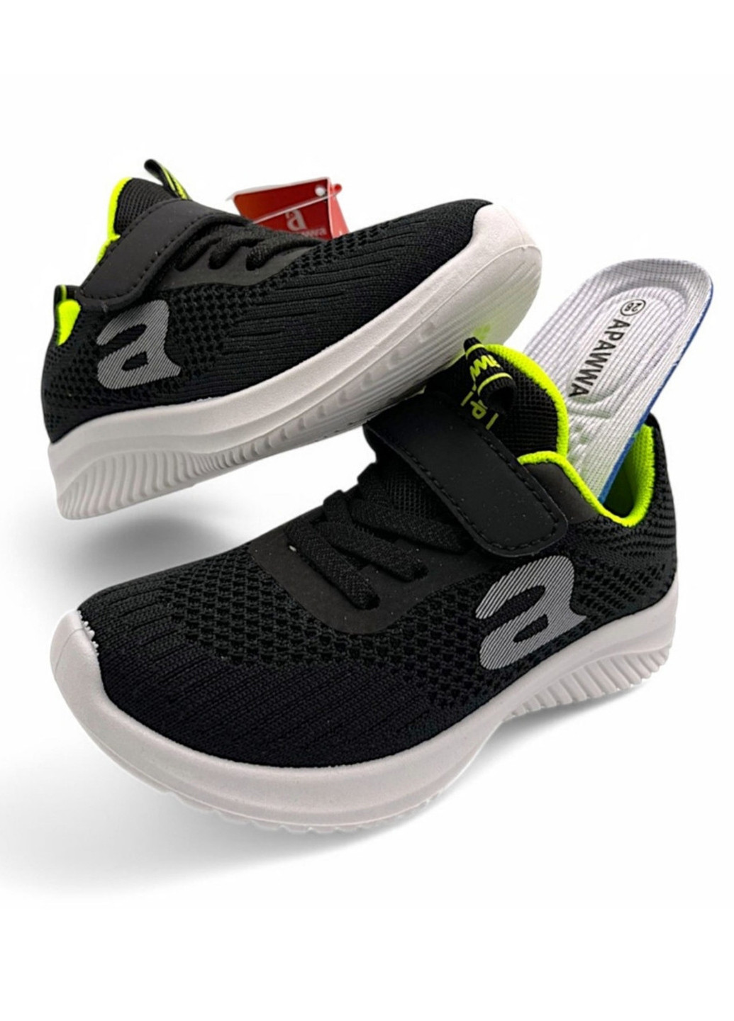 Черные демисезонные кроссовки Apawwa