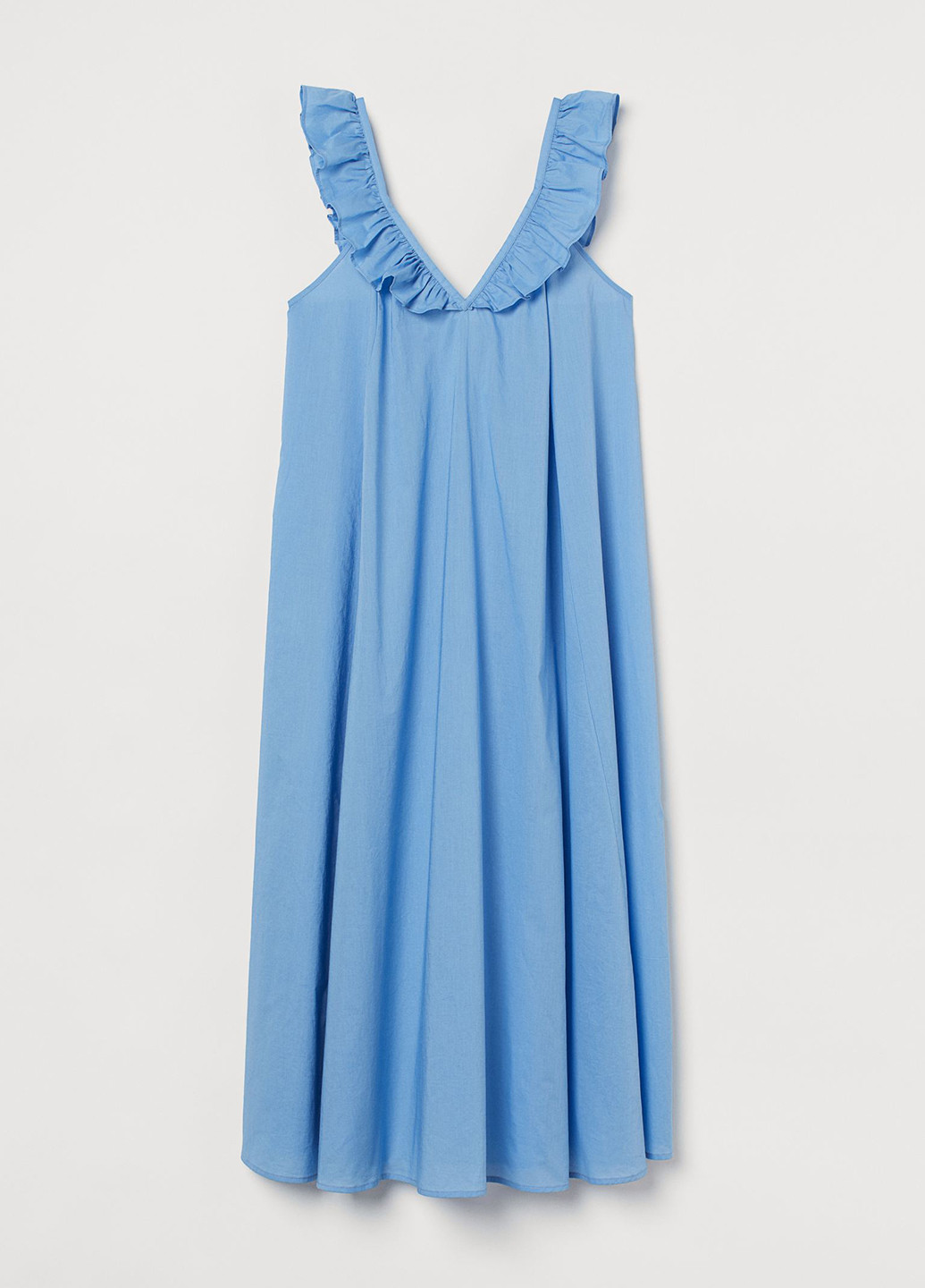 Голубое коктейльное платье в стиле ампир H&M однотонное