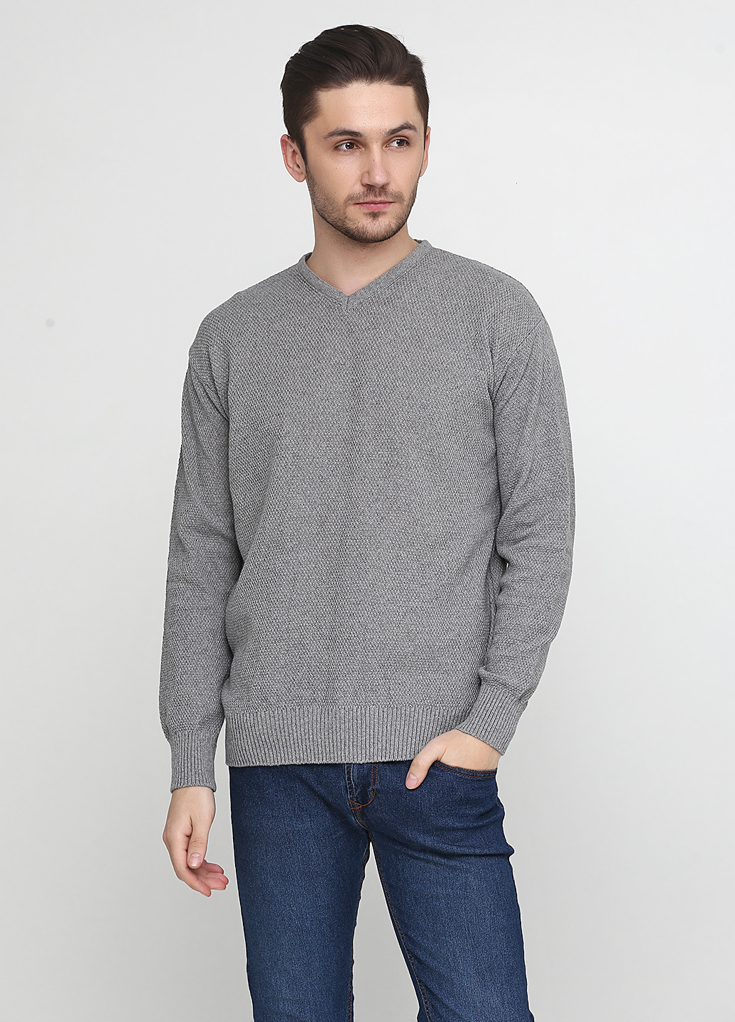 Серый демисезонный пуловер пуловер Enbiya