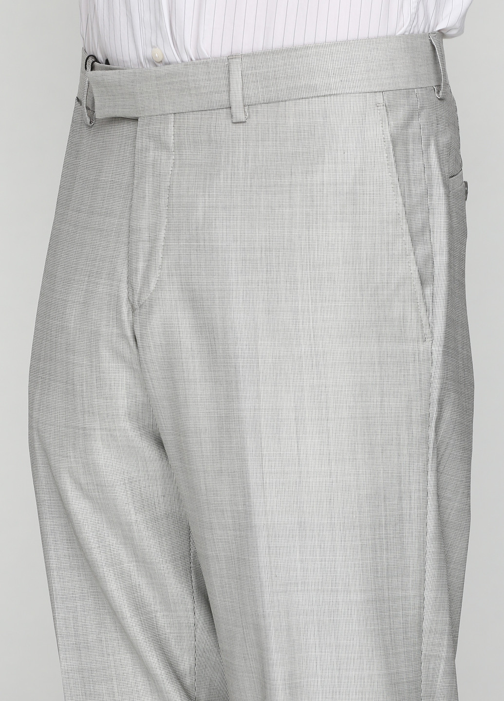 Светло-серые классические демисезонные прямые брюки Emilio Guido