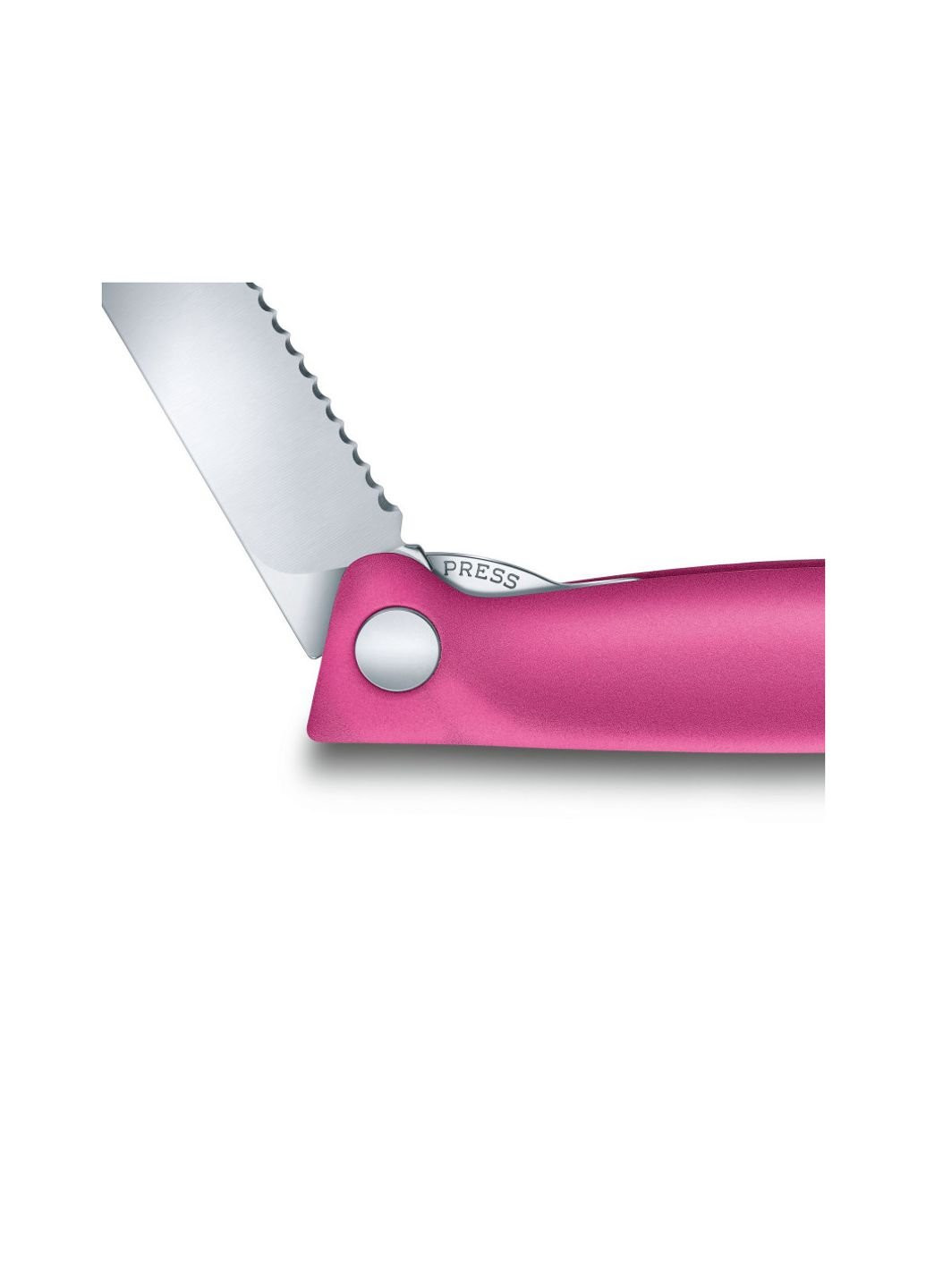 Кухонний ніж SwissClassic Foldable Paring 11 см Serrated Pink (6.7836.F5B) Victorinox (254071767)