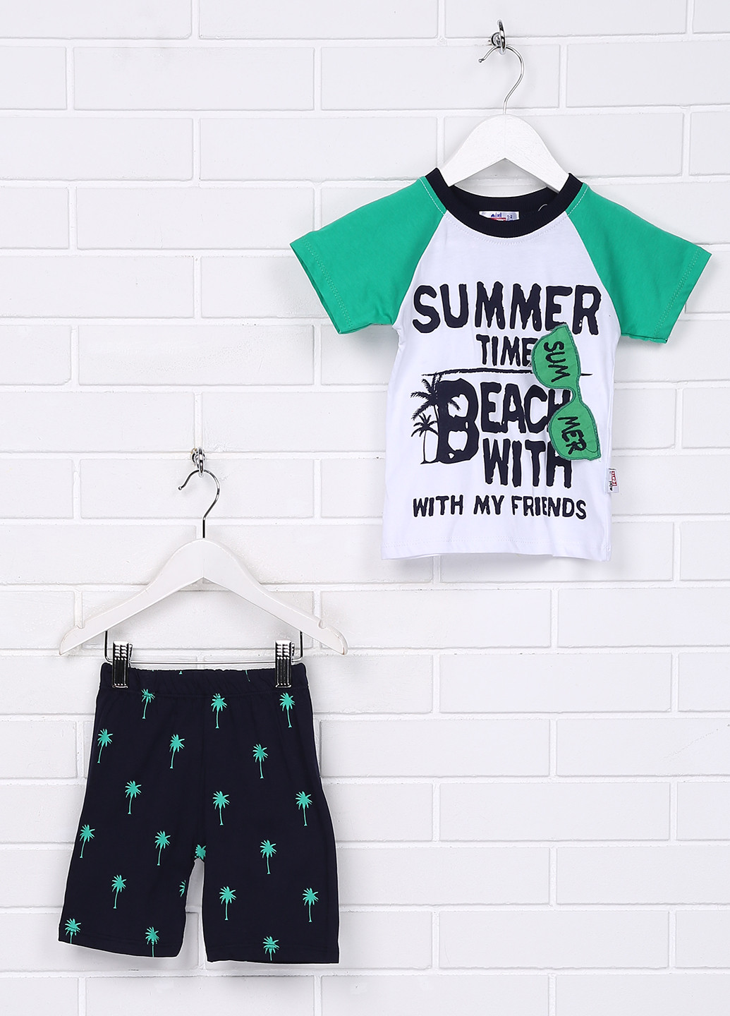Комбинированный летний комплект (футболка, шорты) Mini Fonte