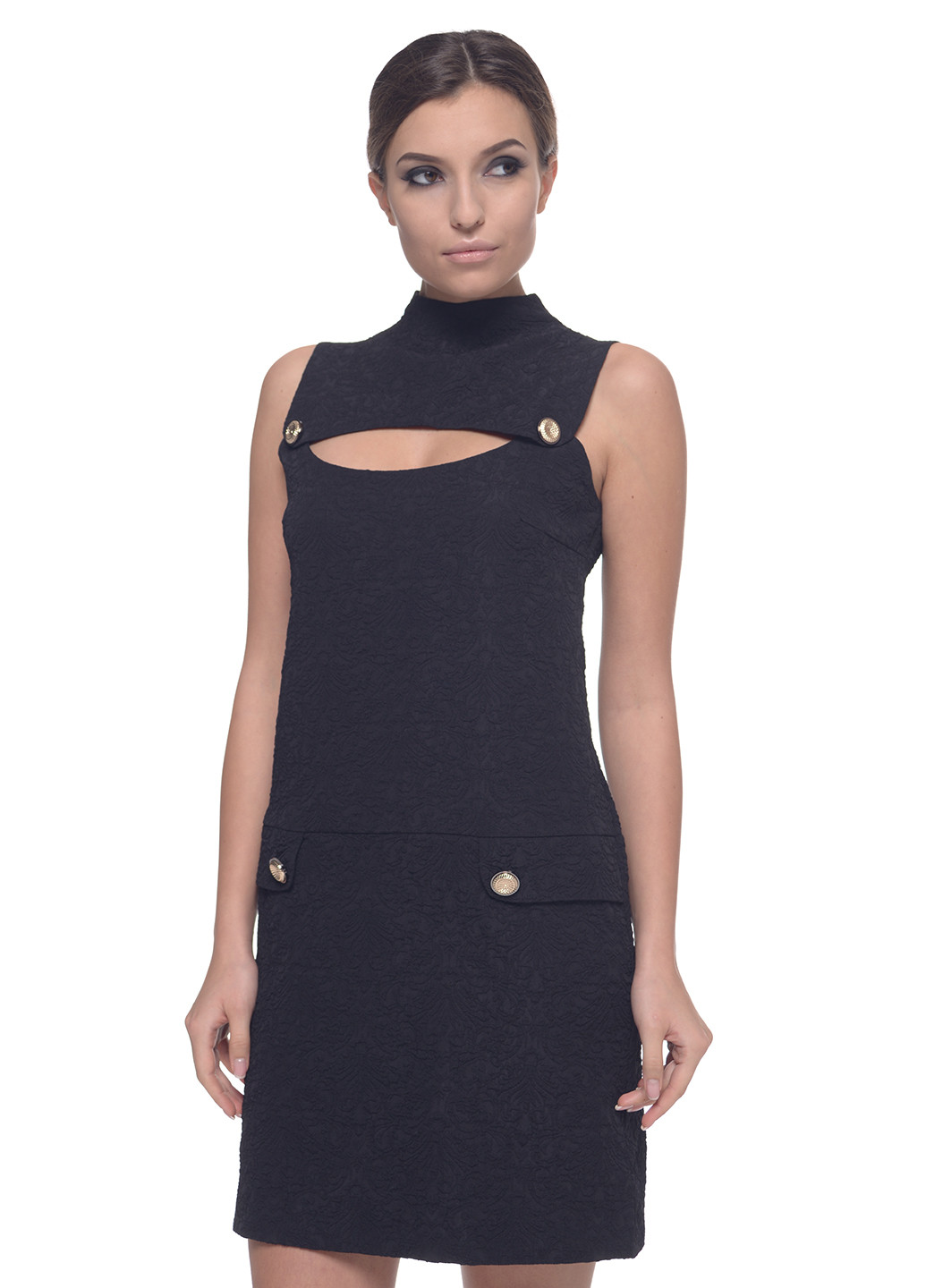 Черное кэжуал платье Arefeva однотонное