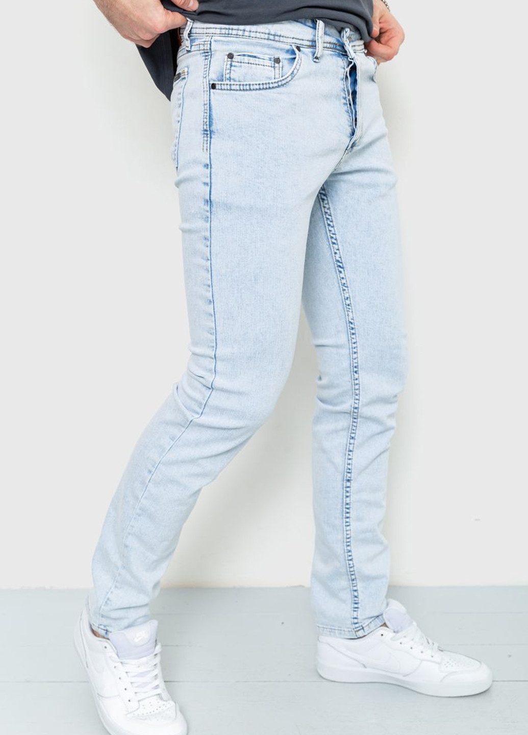 Светло-голубые демисезонные скинни джинсы Ager