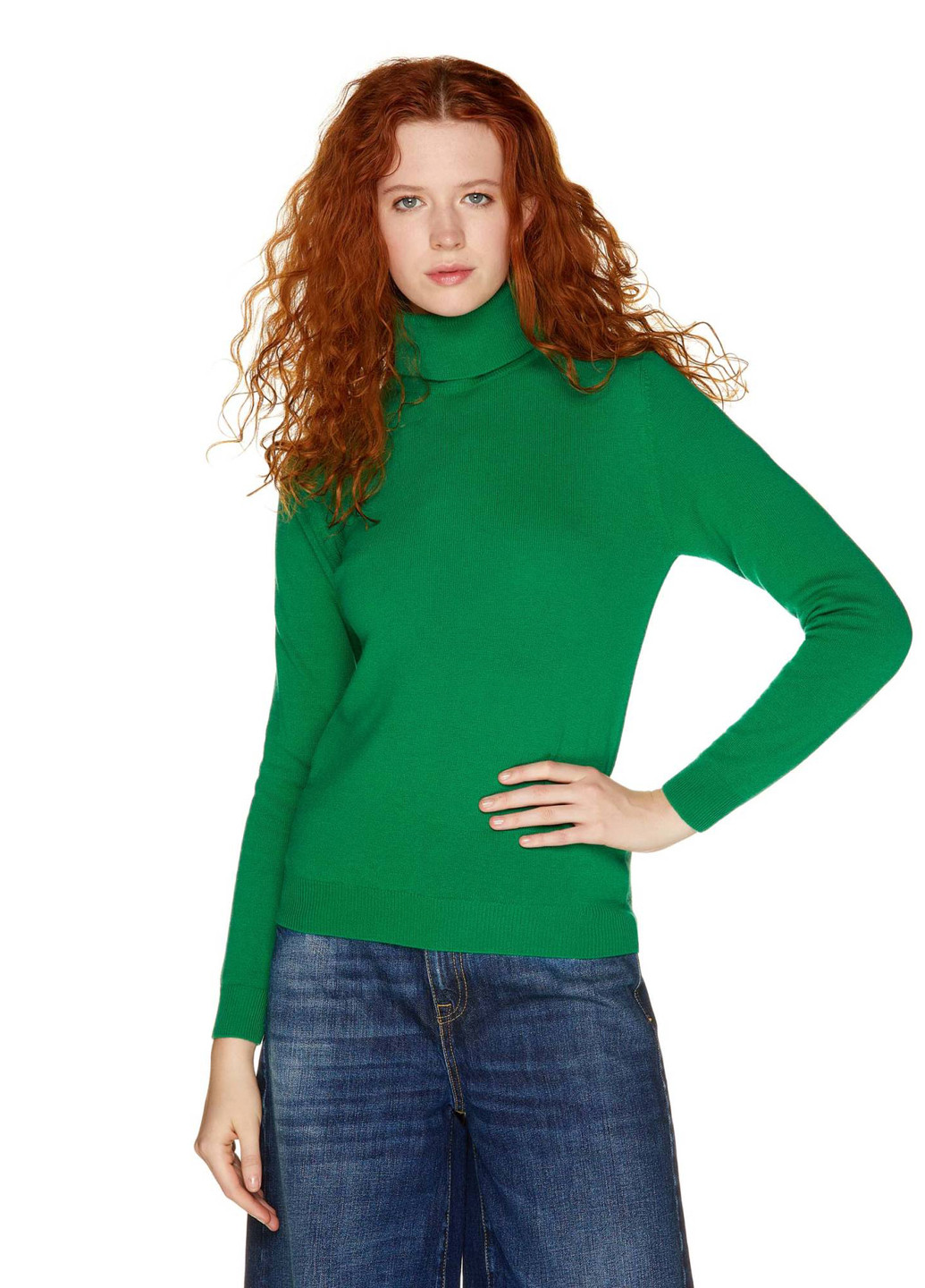 Зеленый демисезонный свитер United Colors of Benetton