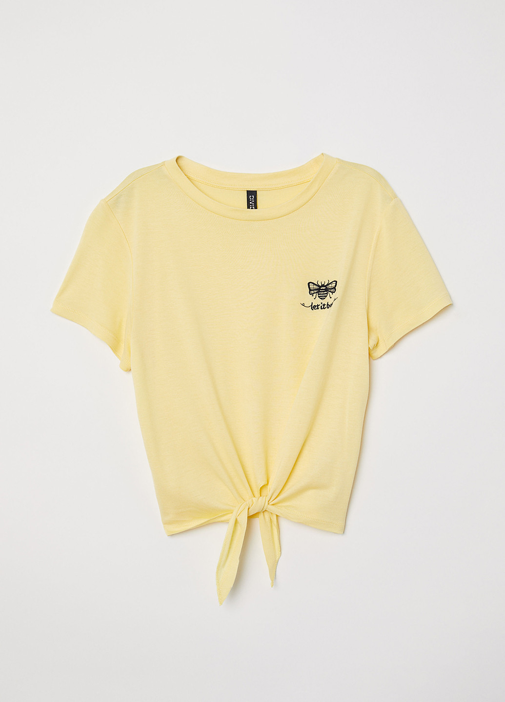 Жовта літня футболка з коротким рукавом H&M