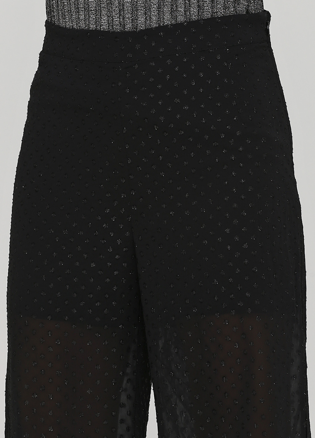 Черные нарядные демисезонные прямые брюки H&M