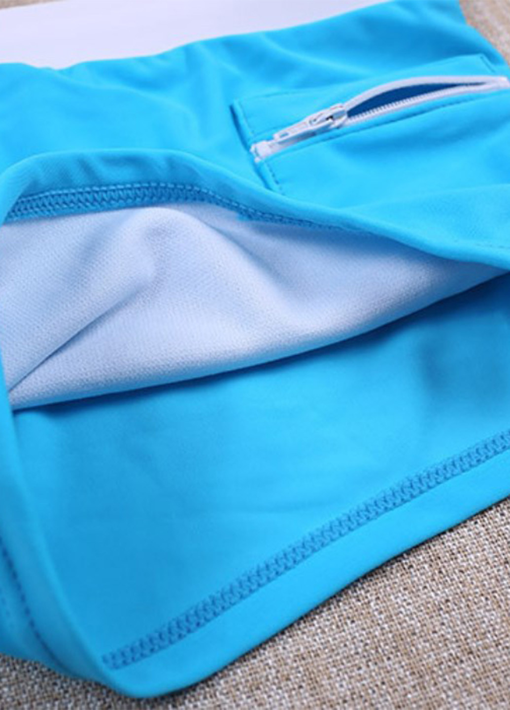 Мужские голубые пляжные плавки шорты AQUX