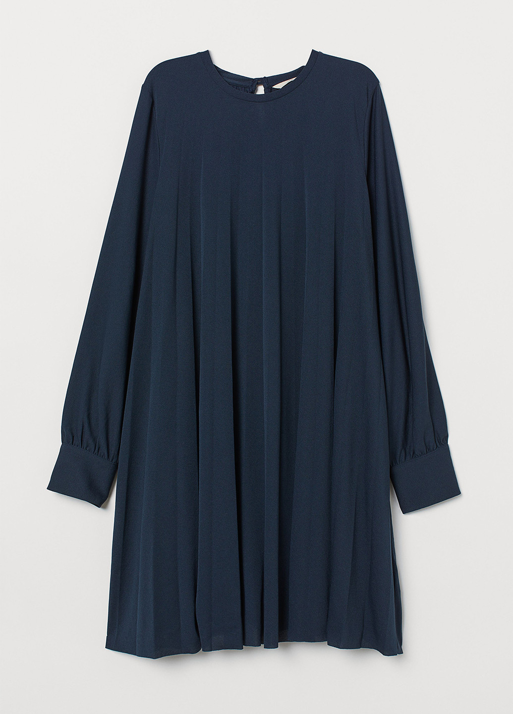 Темно-бирюзовое кэжуал платье а-силуэт H&M однотонное