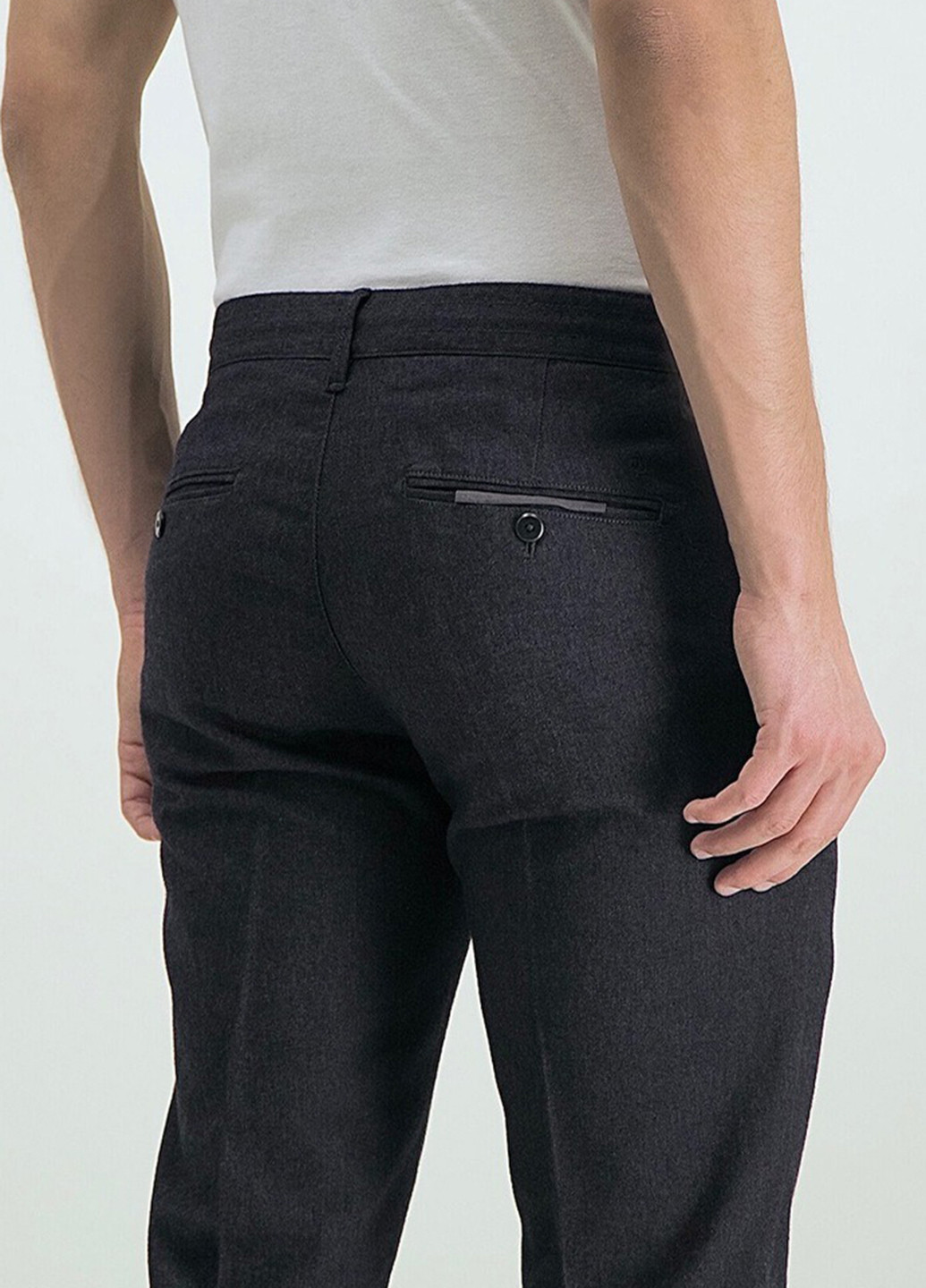 Темно-серые классические демисезонные зауженные брюки Marc O'Polo