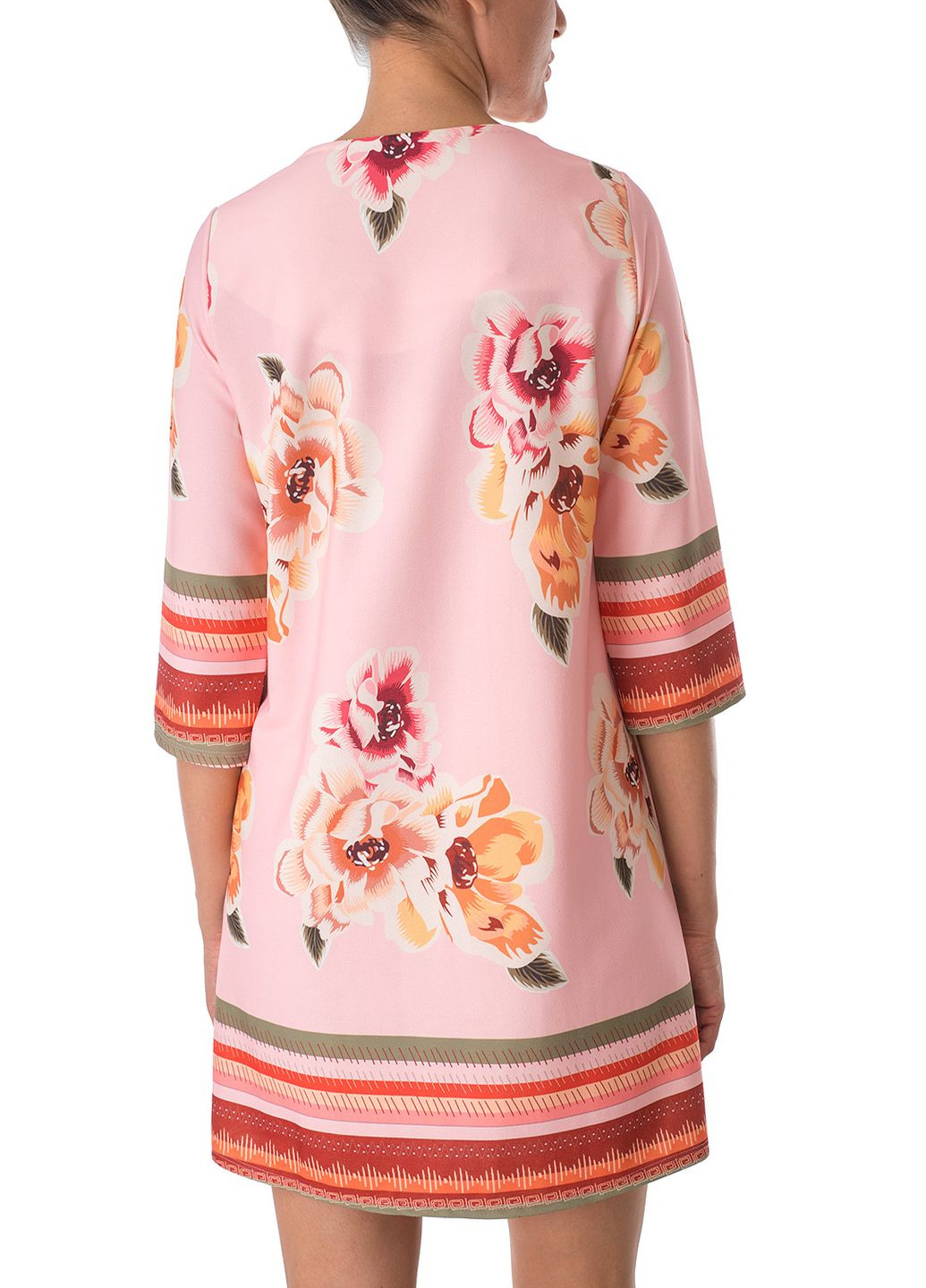 Розовое кэжуал платье Miss Miss с цветочным принтом