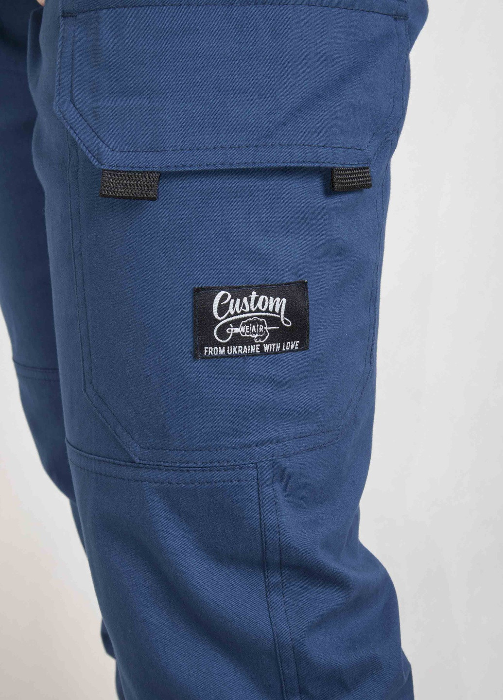 Синие кэжуал демисезонные карго брюки Custom Wear