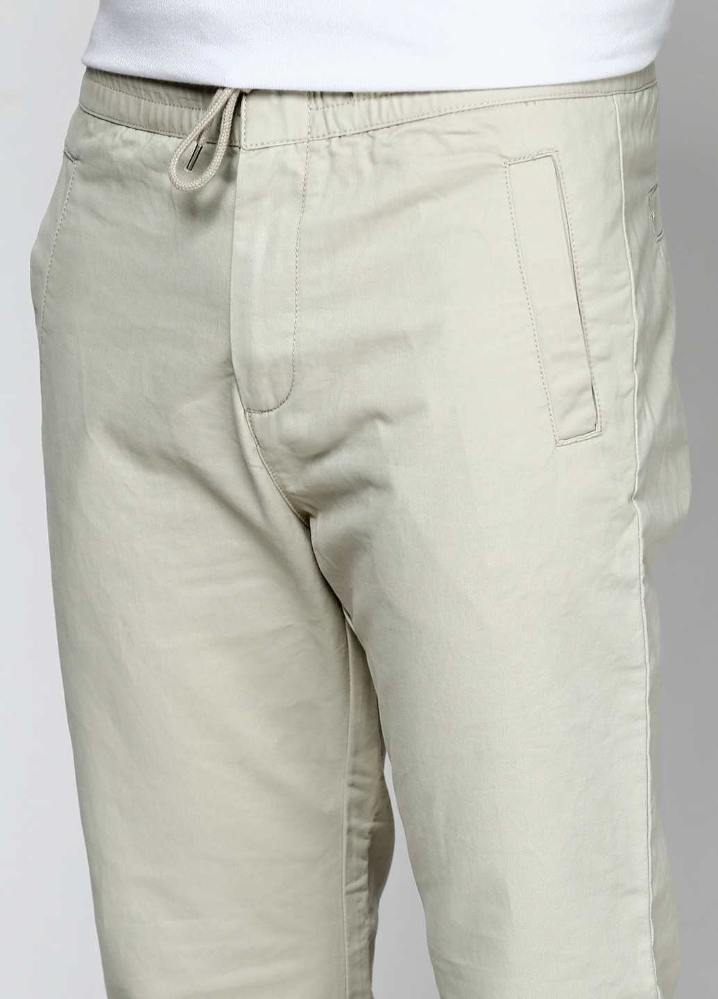 Светло-серые кэжуал демисезонные прямые брюки Pier One
