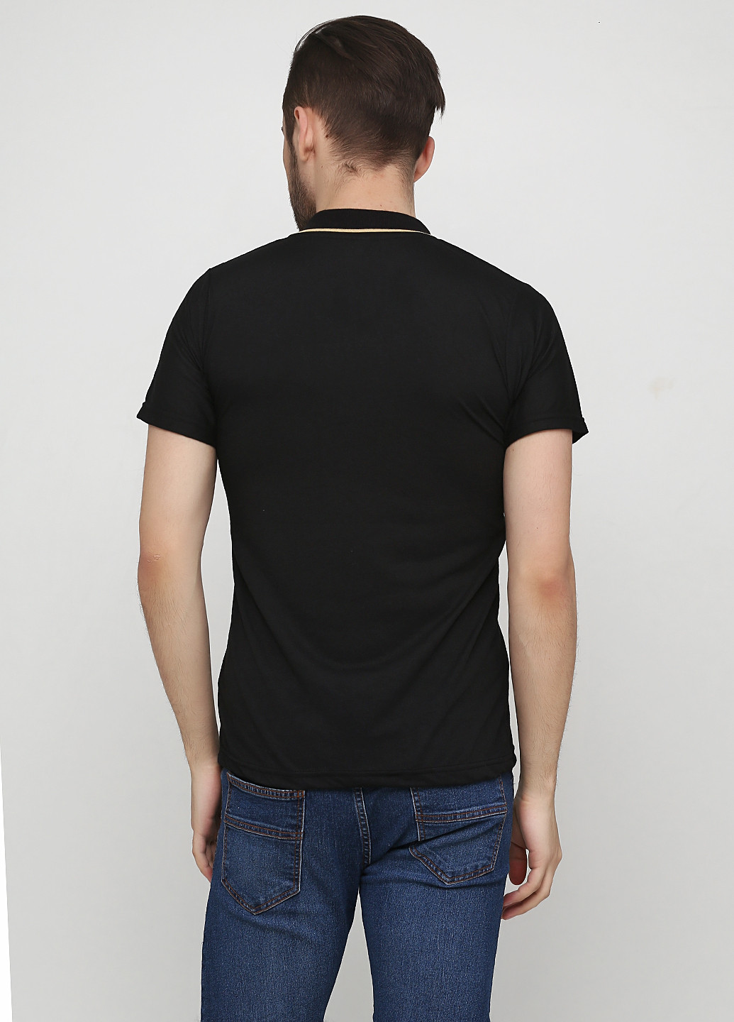 Черная футболка-поло для мужчин Chiarotex однотонная