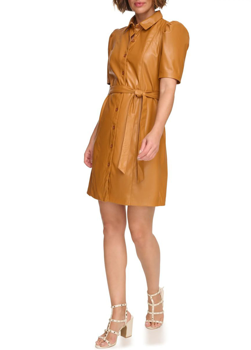 Помаранчева кежуал сукня сукня-сорочка DKNY однотонна