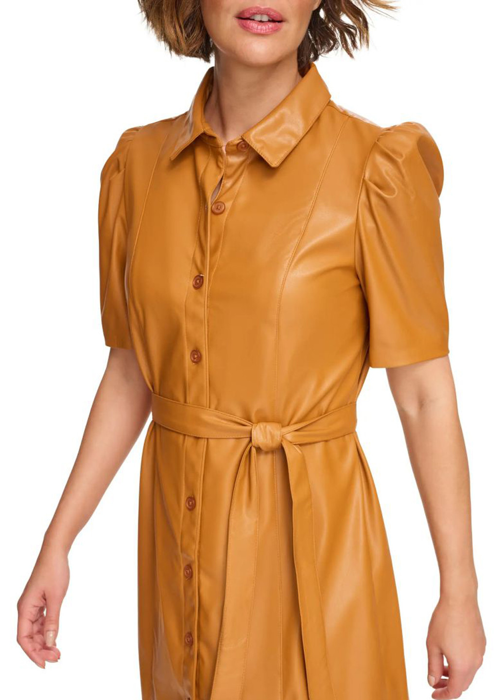 Помаранчева кежуал сукня сукня-сорочка DKNY однотонна