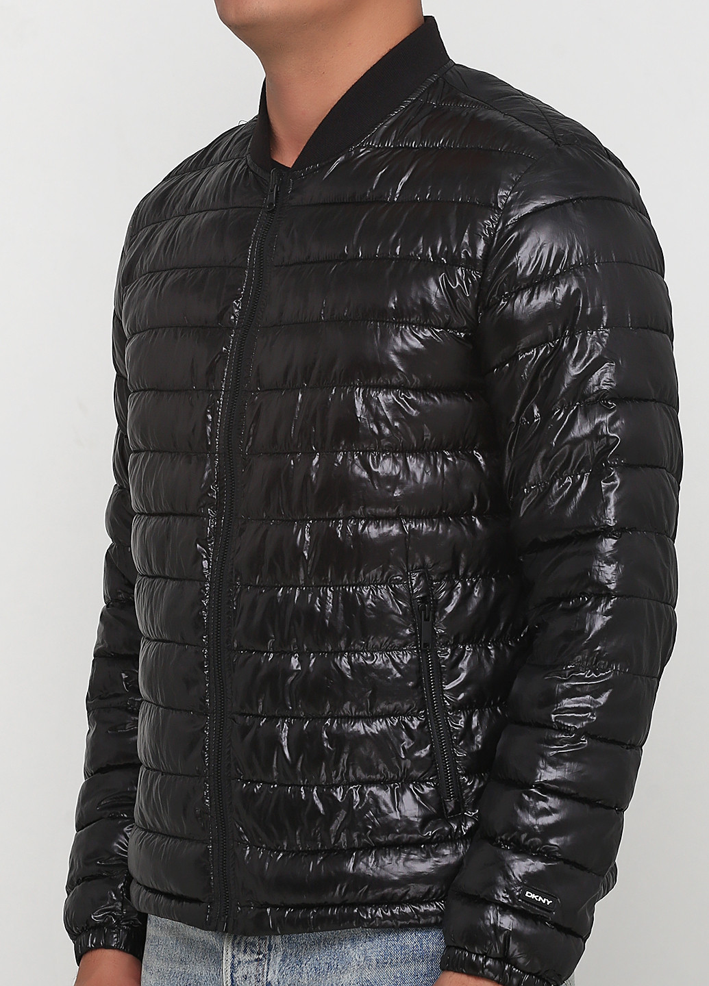 Чорний демісезонний комплект (бомбер, куртка) DKNY