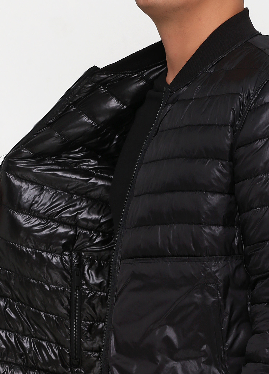 Черный демисезонный комплект (бомбер, куртка) DKNY