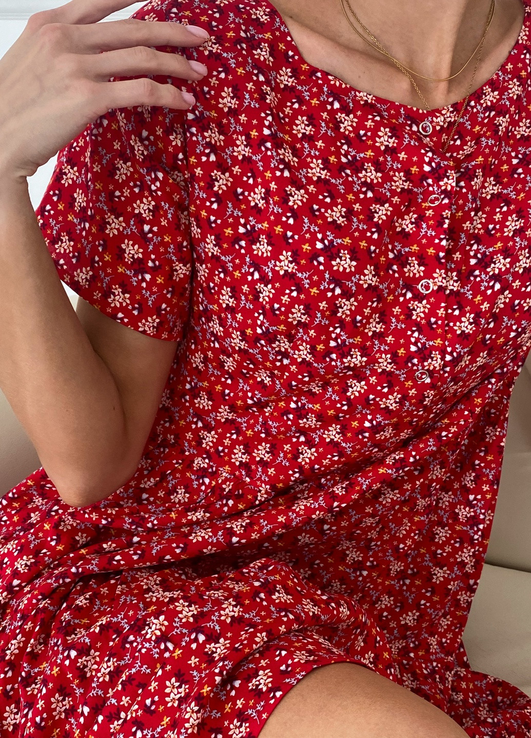 Червона сукня Nenka з квітковим принтом