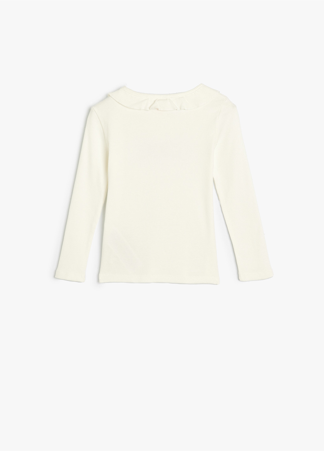 Молочный демисезонный кэжуал лонгслив KOTON однотонный