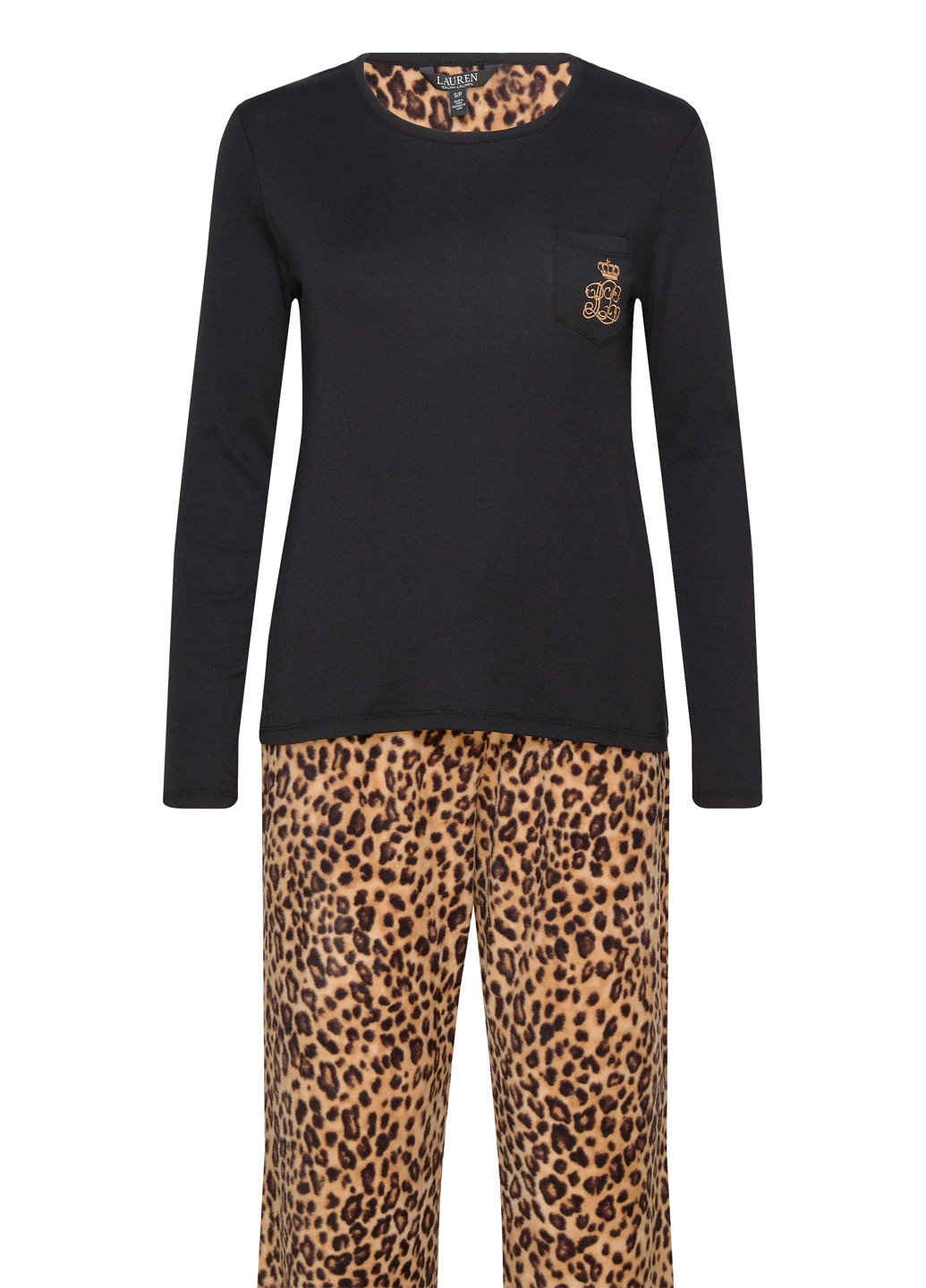 Чорна всесезон піжама (лонгслів, штани) лонгслів + брюки Ralph Lauren