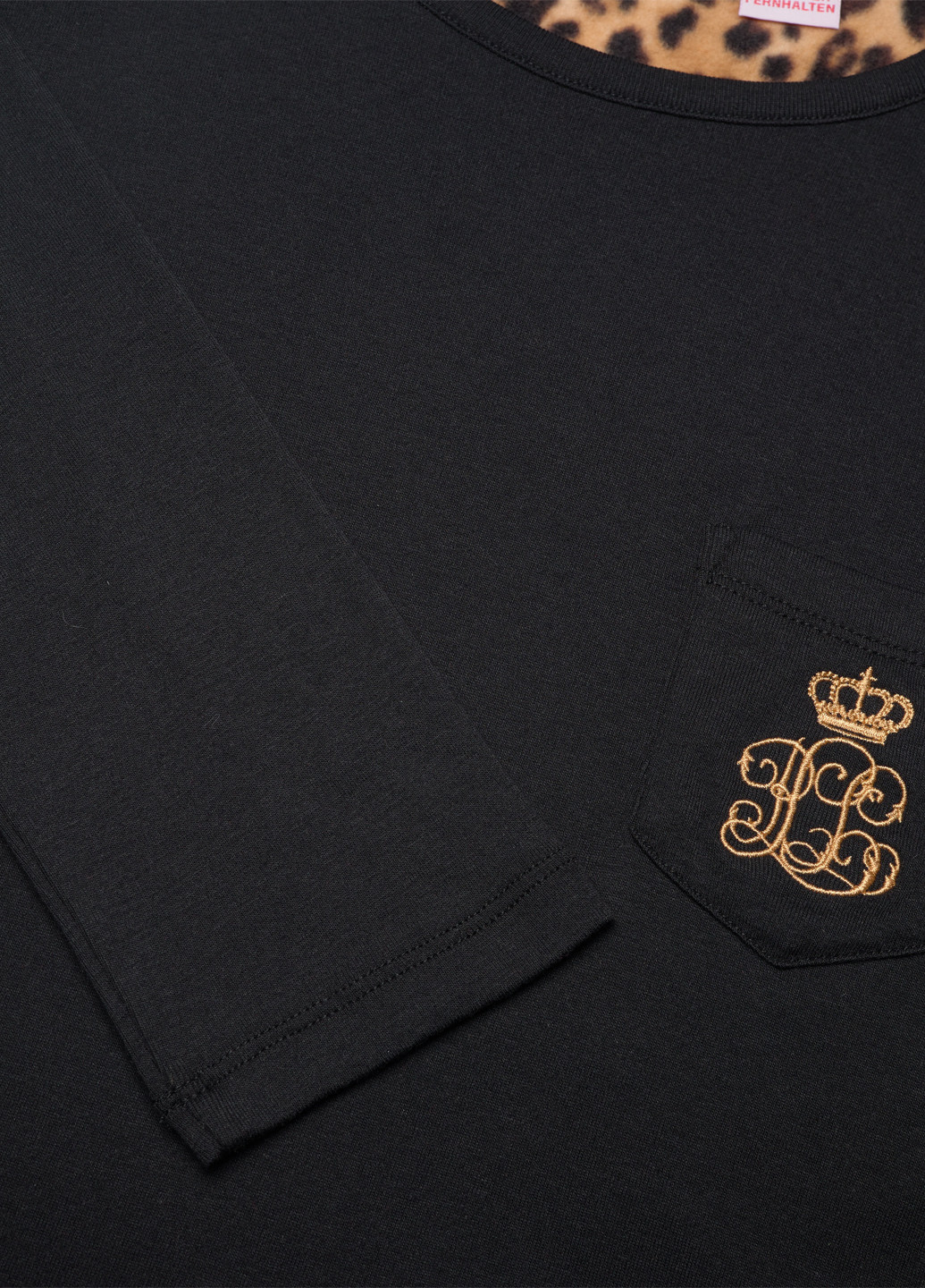 Чорна всесезон піжама (лонгслів, штани) лонгслів + брюки Ralph Lauren