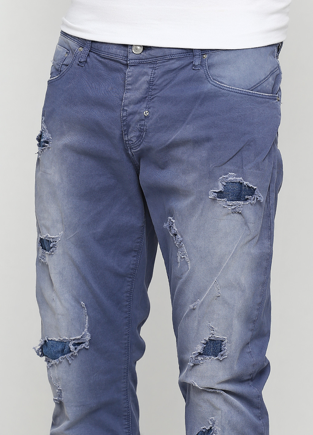 Темно-голубые демисезонные прямые джинсы Antony Morato
