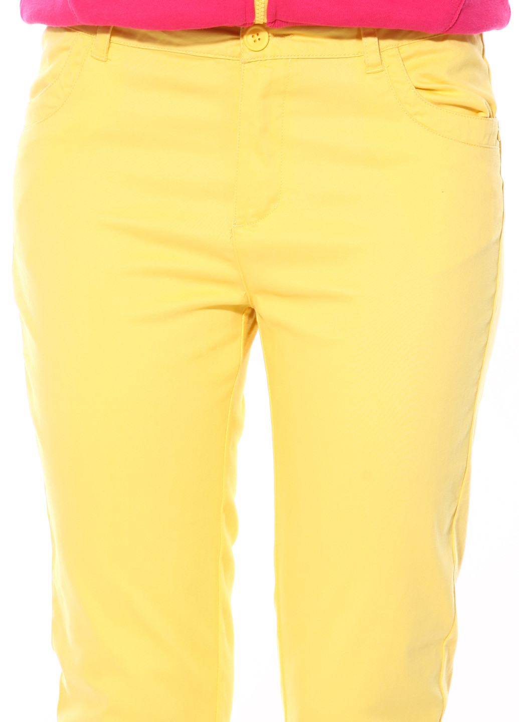 Желтые кэжуал демисезонные зауженные брюки Erke