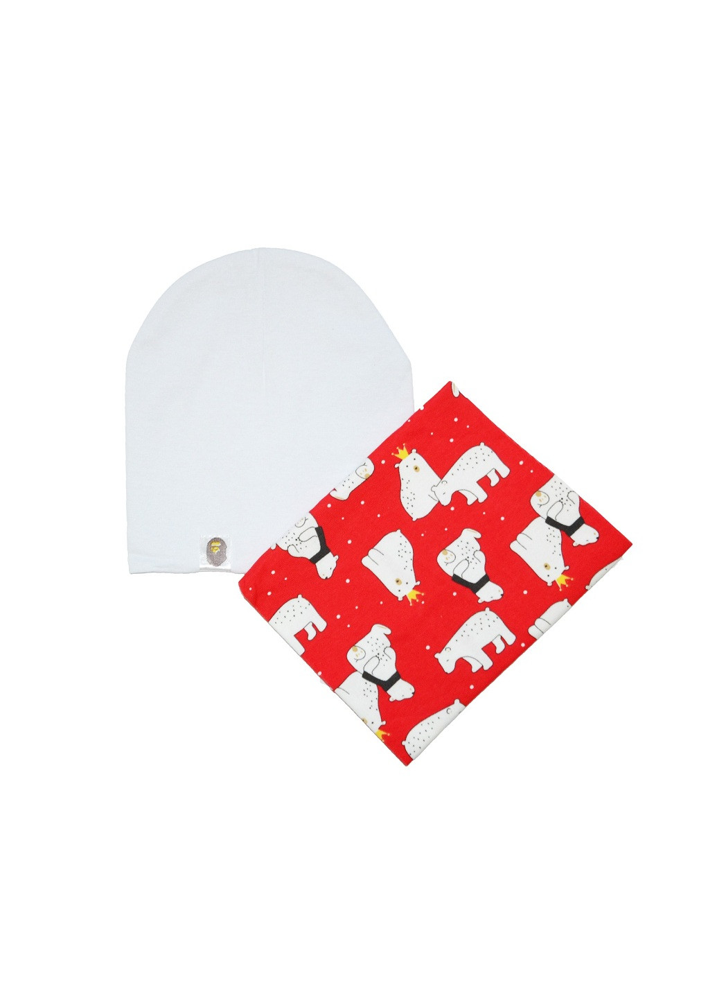 Червоний демісезонний комплект (шапка, куля-снуд) Sweet Hats