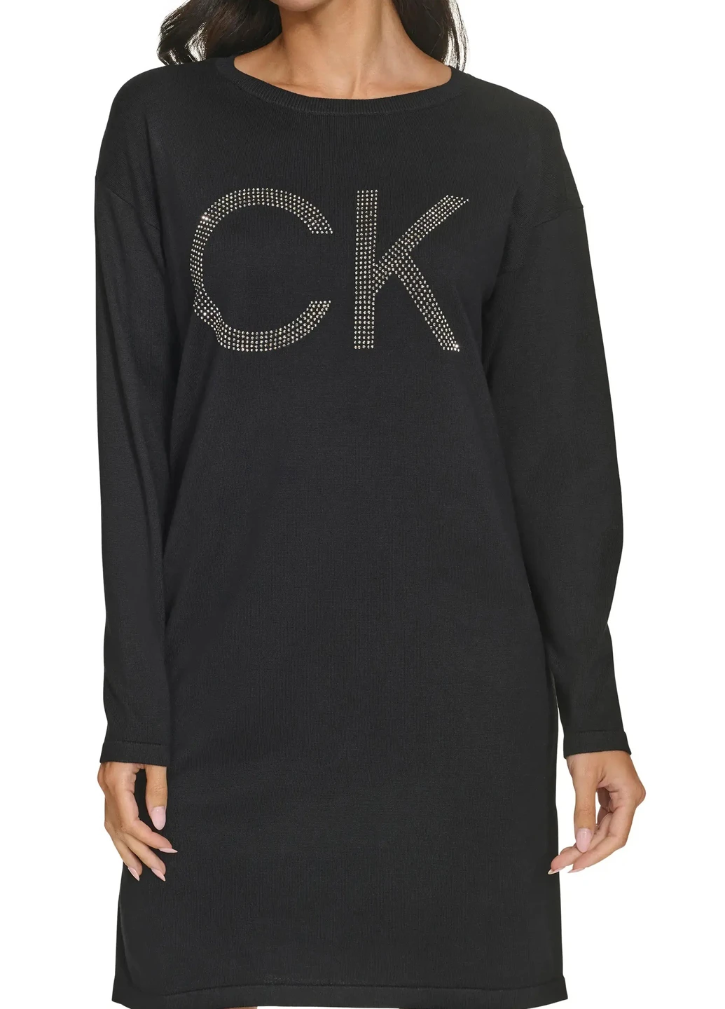 Чорна кежуал сукня сукня светр Calvin Klein однотонна