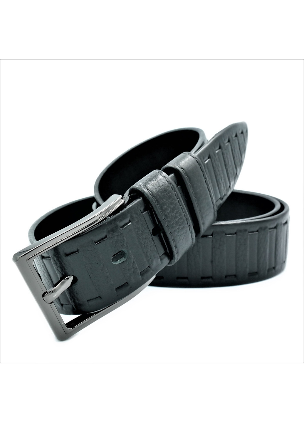 Мужской кожаный ремень 110-125х4 см Le-Mon (253490765)