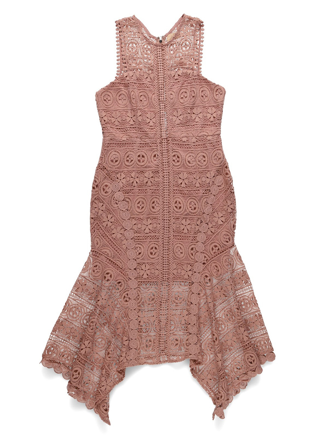 Кофейное кэжуал платье а-силуэт Love Triangle однотонное