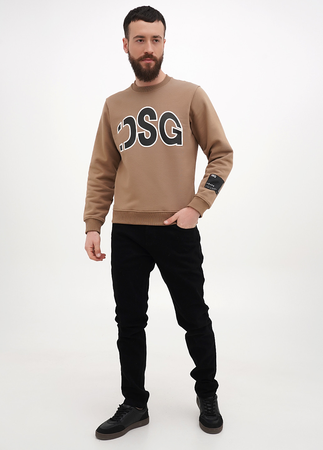 Черные демисезонные прямые джинсы No Brand