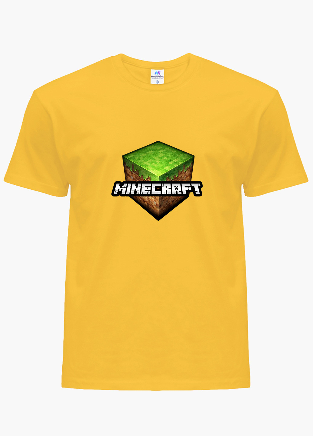Желтая демисезонная футболка детская майнкрафт (minecraft)(9224-1174) MobiPrint
